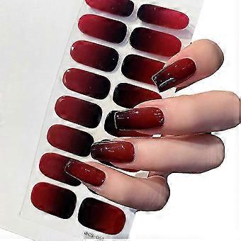 16-Color Nail Art Sticker Set with 16 Strips for Spring Summer Gradient Styles
