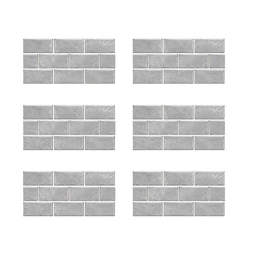 Adhesive Wallpapers Brick Pattern Practical Self-Adhesive Wallpapers for Home Use 6Pcs