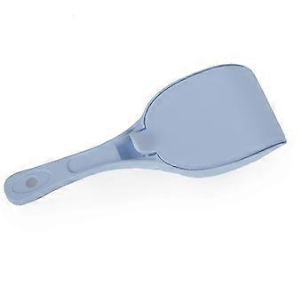 Pelle à litière pour chat Filtration à mailles fines polyvalente Poignée ergonomique Pelle à litière pour chat avec couvercle compatible avec chats chiens animaux de compagnie bleu