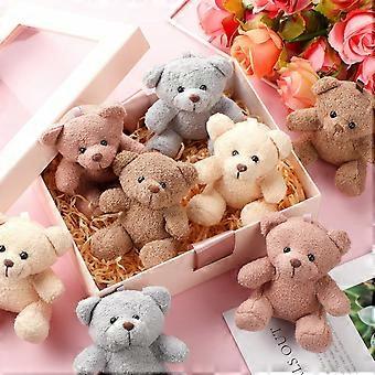 8 Pcs Plush Bears 4 Inch Mini Bear Stuffed Animal Toys Soft Bear Doll Wedding Present Box Stuffers for First Day of School Graduation Baby Shower Birt
