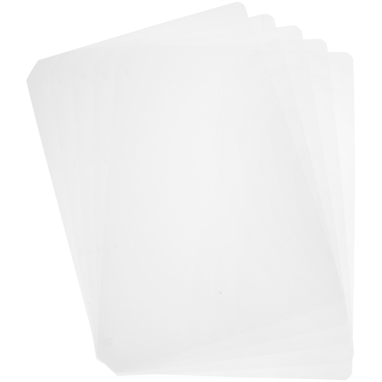 Transparent Binder Tab Notebook Divider for Organization 5Pcs PP Material