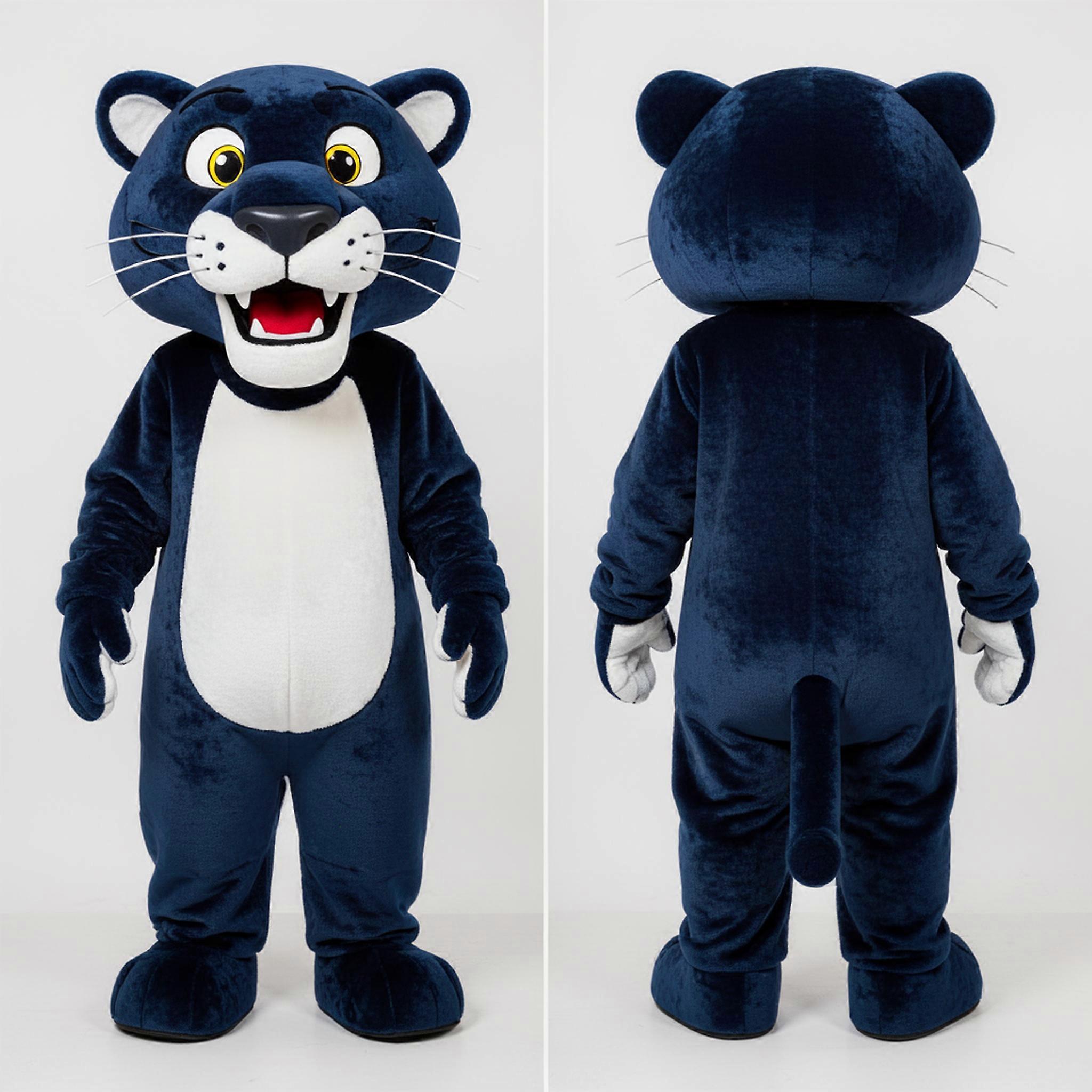 MASTICOT Navy Blue Expressive Panther Mascot