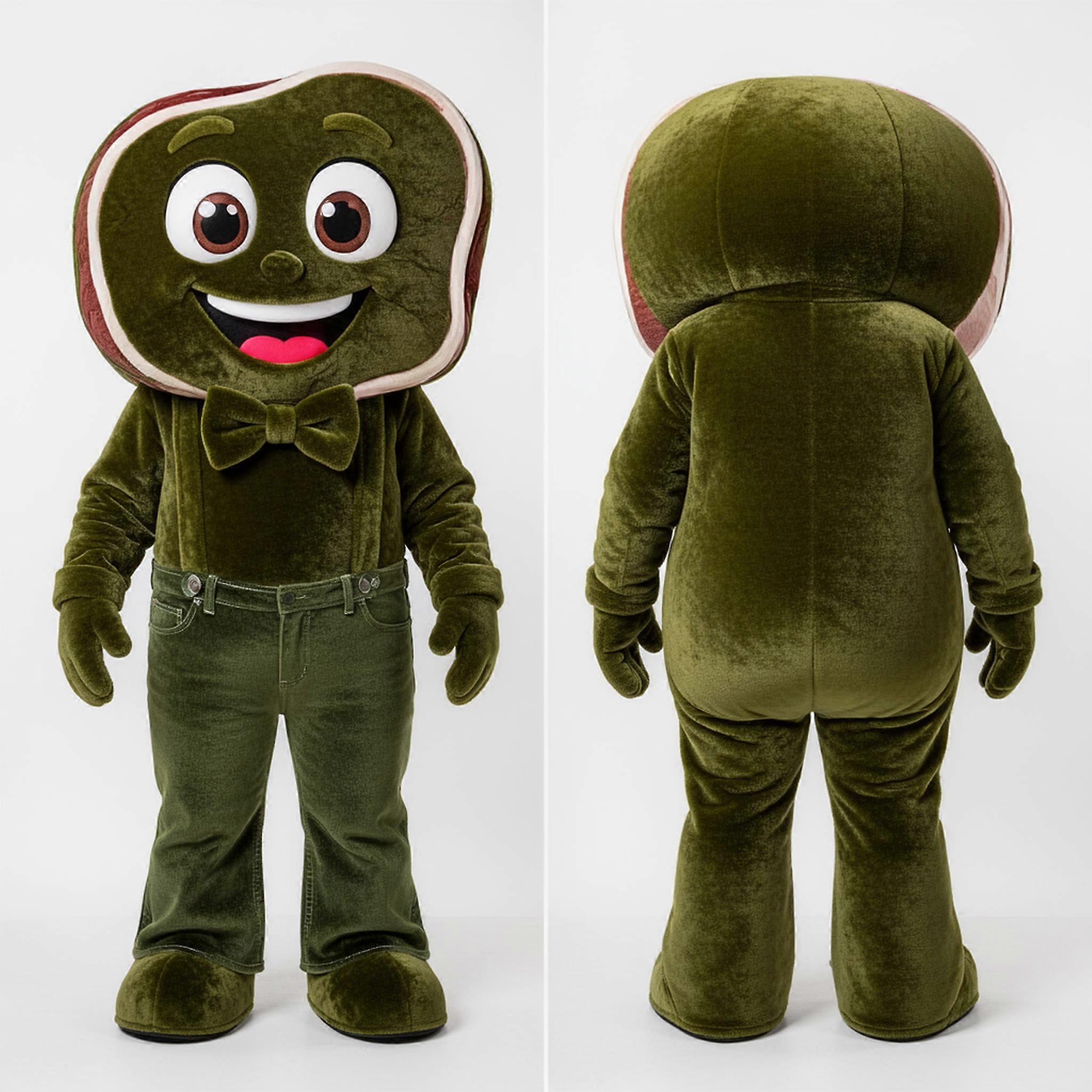 MASTICOT Olive Green Velvety Steak Mascot