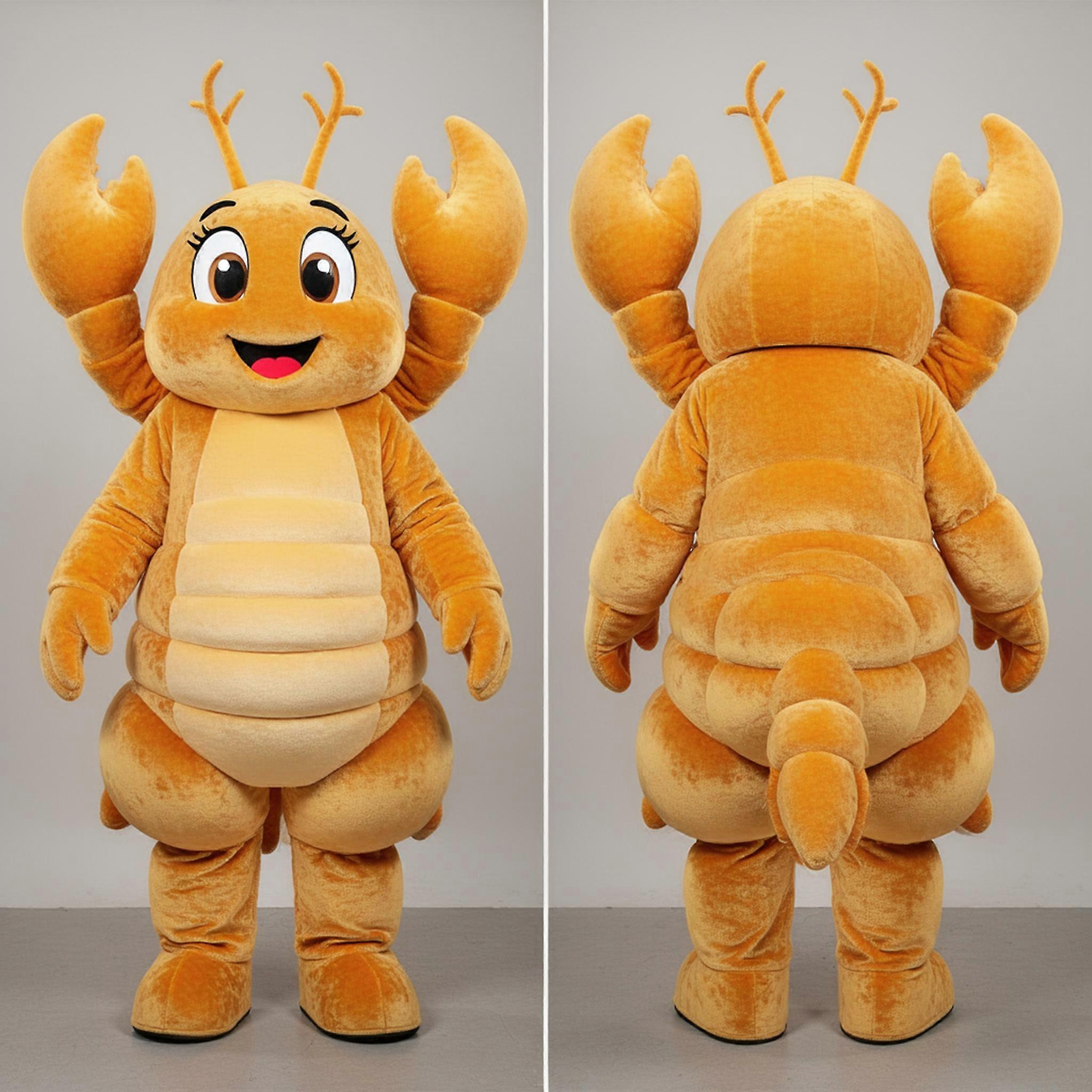 MASTICOT Golden Broad Shouldered Lobster Mascot