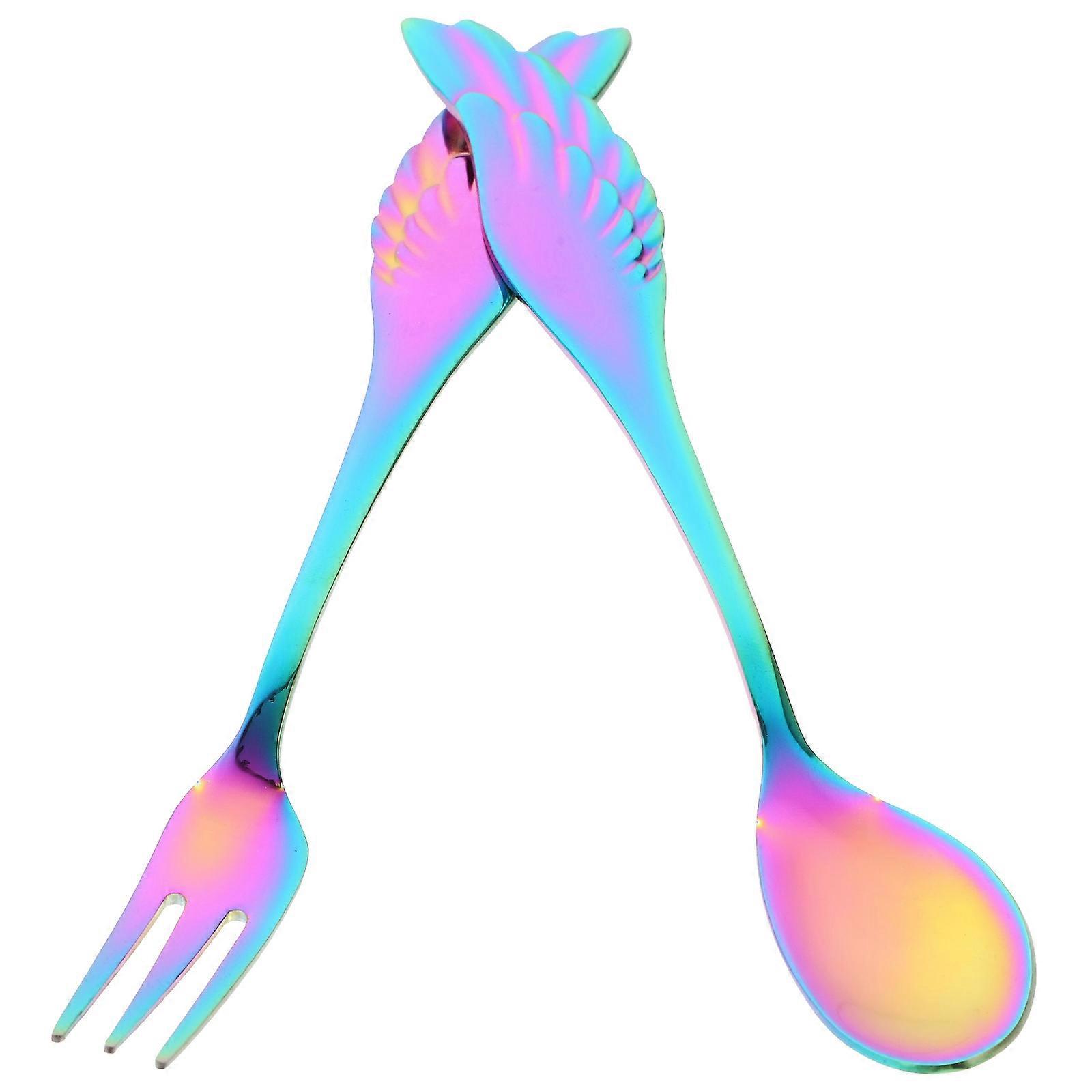 Multi-Function Cake Spoon Stainless Steel Cutlery Set with 5Sets for Kitchen Use