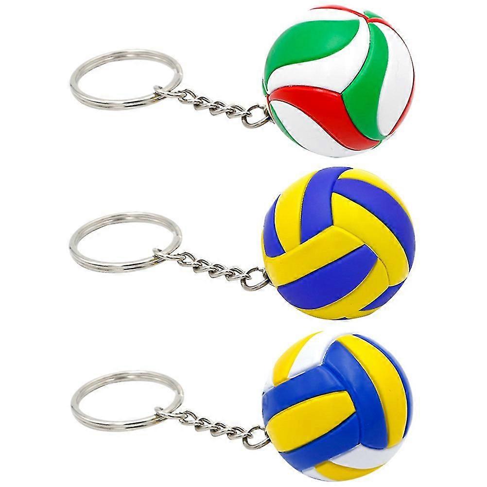 3pcs Multi-function Key Chains Decorative Volleyball Keychains Portable Keychains