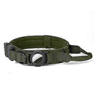Dog Collar with AirTag Holder and Tactical Handle for Medium/Large Dogs