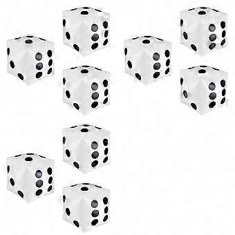 Inflatable Dice 12 Inch, 9 Pack Giant Jumbo Float Dice for Games, Pool Parties, Lawn Sports & Beach Activities