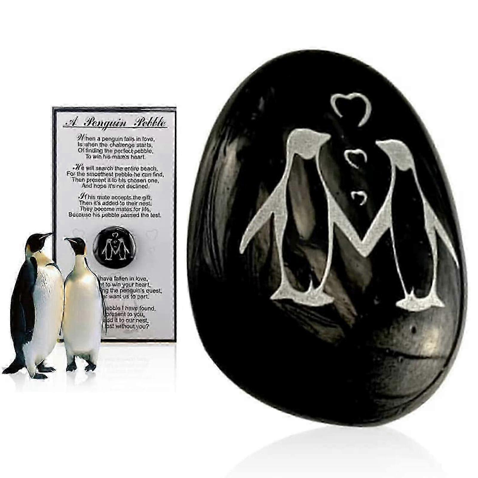 Perfect Gift - for Positivity Penguin Pebbl-e & Penguin Stone