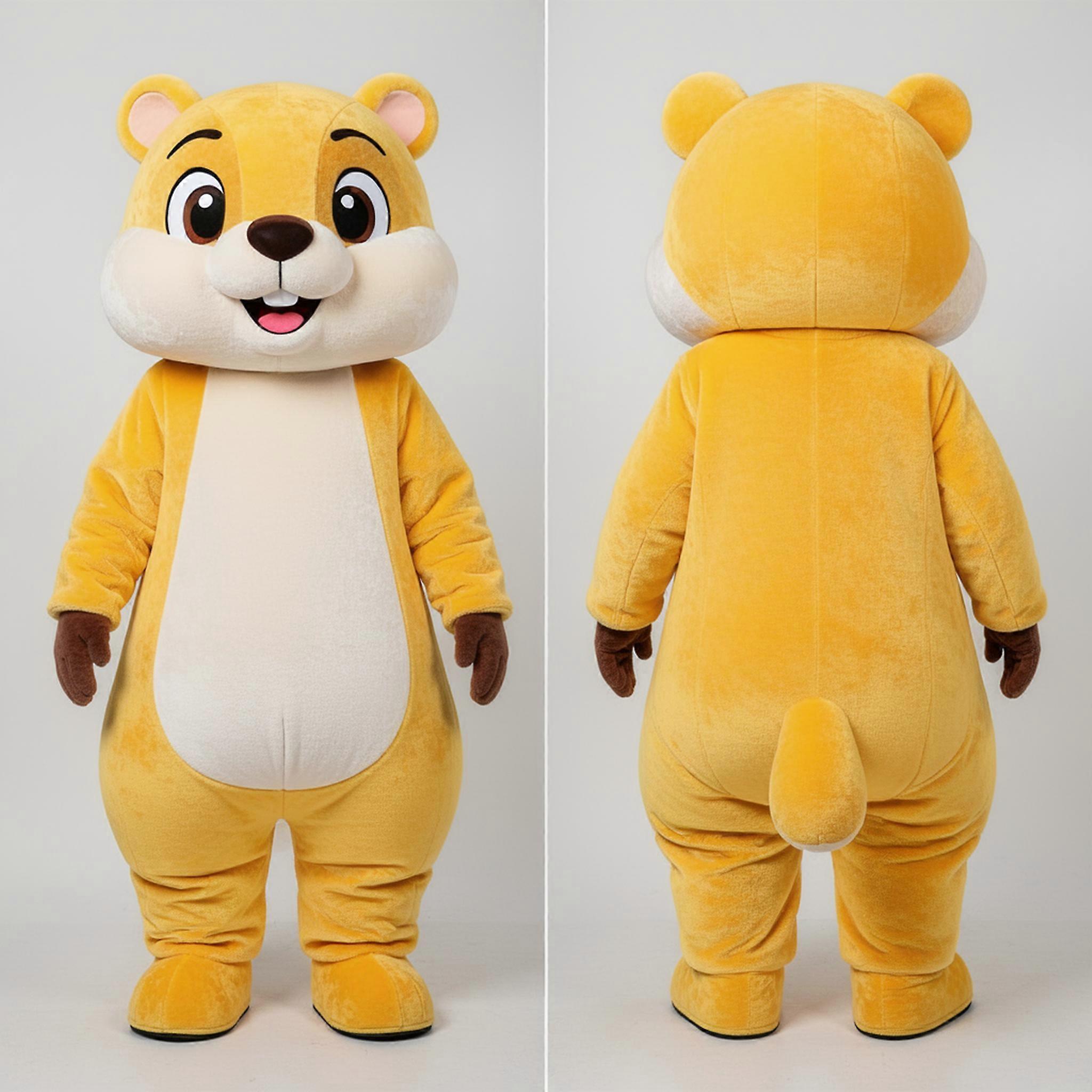 MASTICOT Golden Whimsical Marmot Mascot