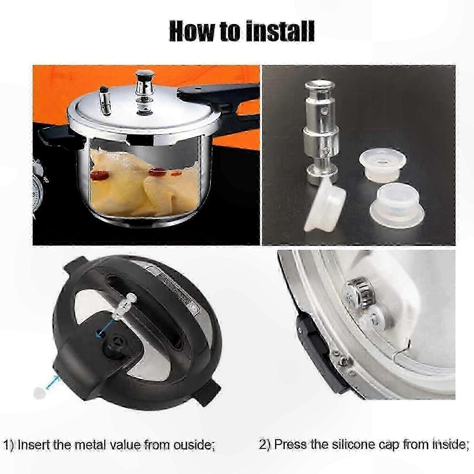 Pressure Cooker Replacement Kit with 6 Sealer Gaskets and Float Valve Components