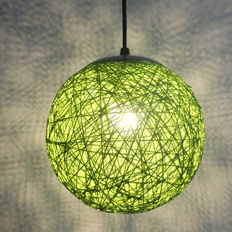 Boho Wicker Pendant Adjustable Rustic