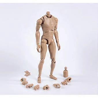 1/6 Scale Male Action Figure Body Wheat Skin NarrowShouldered 12 Inch Soldier Body Replacement