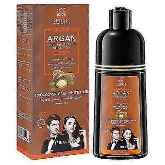Hair Dye Shampoo, Herbal Formula, No Ammonia, 3 in 1, Gray Hair Coverage, Instant Semi-Permanent Color, Nourishing for Men Women, 420ml