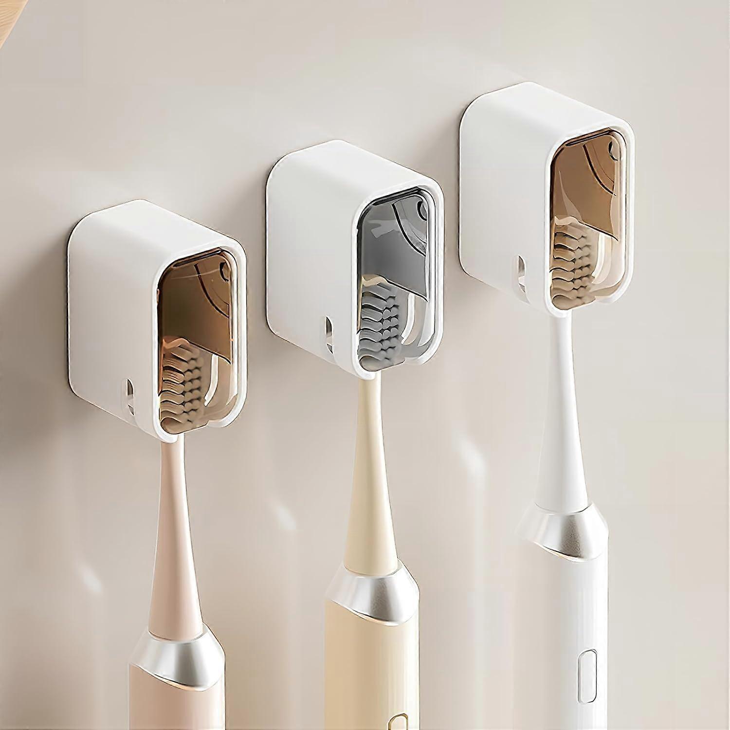 Compact Wall-Mounted Toothbrush Holder Set