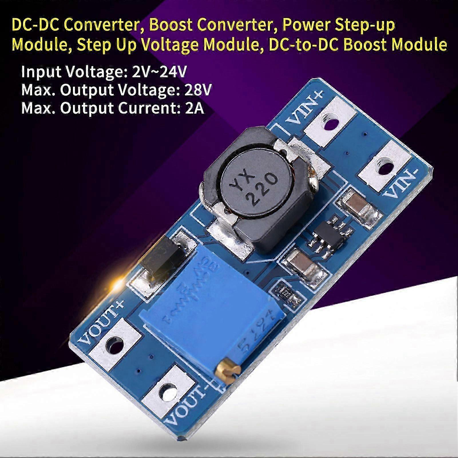 DCDC Boost Converter Module 2A Adjustable 2V-24V Input 36x17x14mm