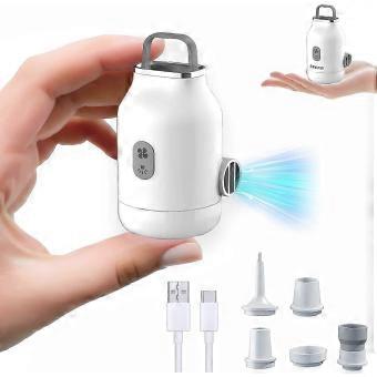 Rechargeable Electric Air Pump with 5 Nozzles & Night Light, Powerful for Inflatable Boat, Swimming Ring, Air Mattresses