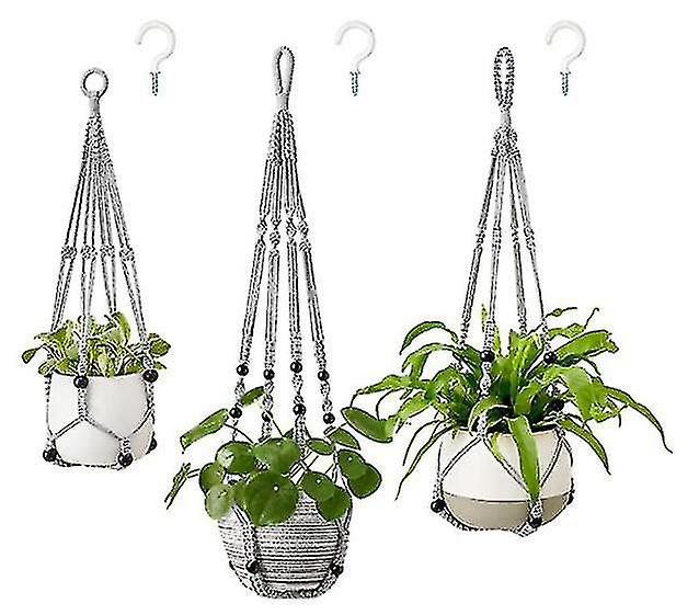 3 Pack Macrame Plant Hangers Hanging Basket