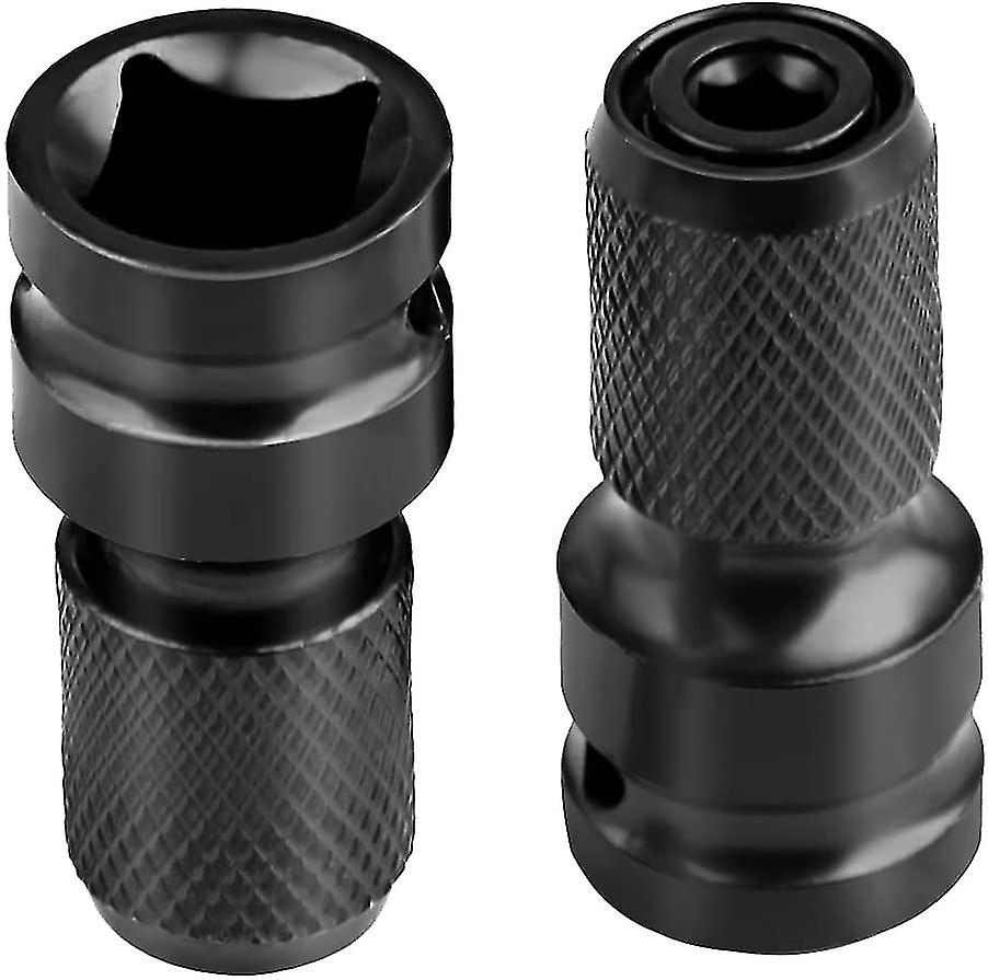 Impact Socket Driver Bit, 1/2" Square To 1/4" Hex Socket Adapters, For Impact
