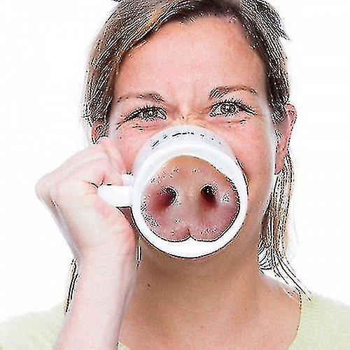 Creative Spoof Pig Nose Cup Funny Ceramic Mug Cup