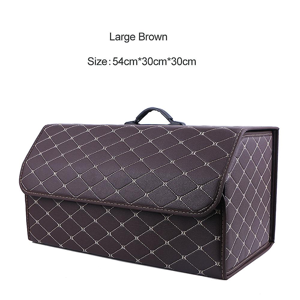 Car Trunk Organizer Box Large Capacity Auto Multiuse Tools Storage Bag Stowing Tidying Leather Folding For Emergency Storage Box