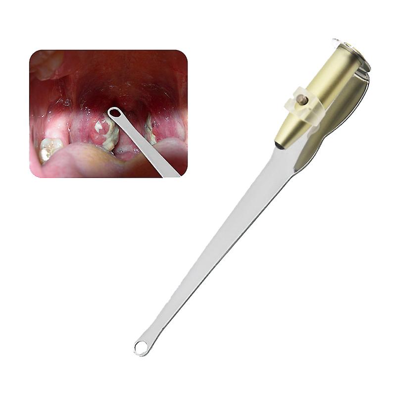Strumenti di rimozione della pietra della tonsilla in acciaio inossidabile Strumento di pulizia della bocca della luce della bocca