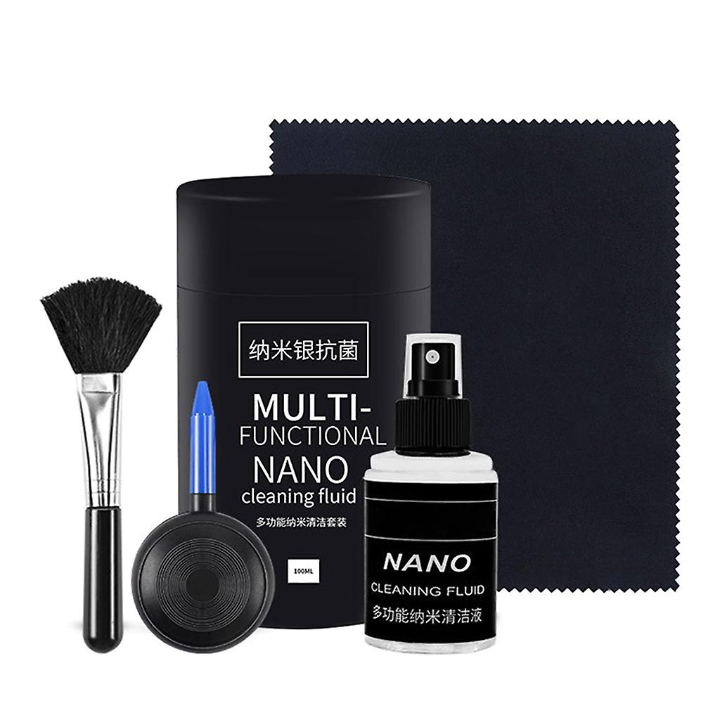 Outil de nettoyage avec brosse de nettoyage Liquide de nettoyage Flanelle sans poussière Soufflage d’air