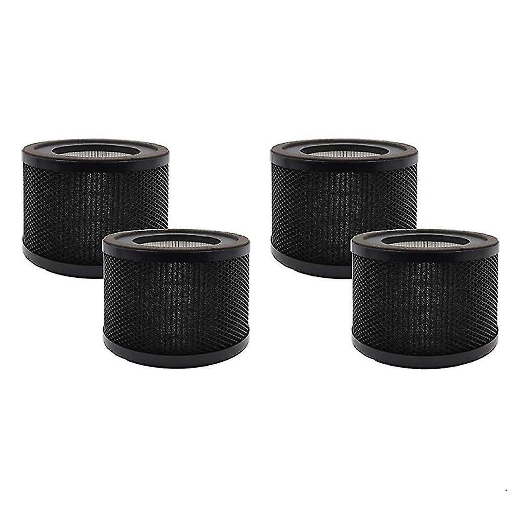 4pack Replacement 3-in-1 Hepa Air Filters Compatible For Tt-ap001 / Va-ee014 ,black