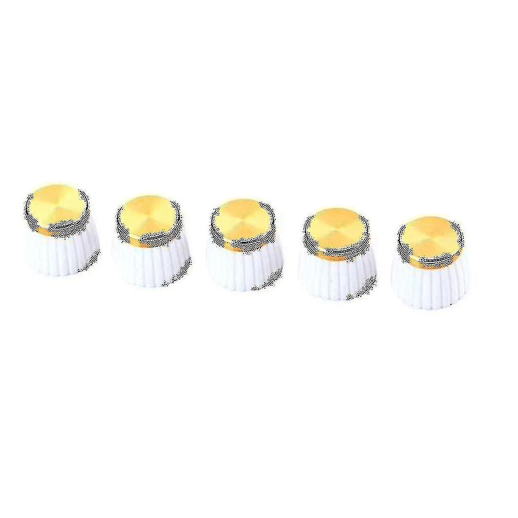 5pcs Gitarrenverstärker Verstärker Knöpfe Weiße Gitarre Lautstärkeregler Push On Knöpfe
