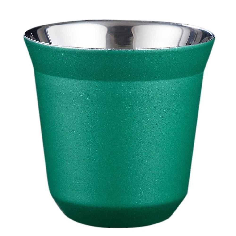 80ml Double Wall Stainless Steel Espresso Cup Insulation For Pixie Coffee Cup Capsule Shape Coffee