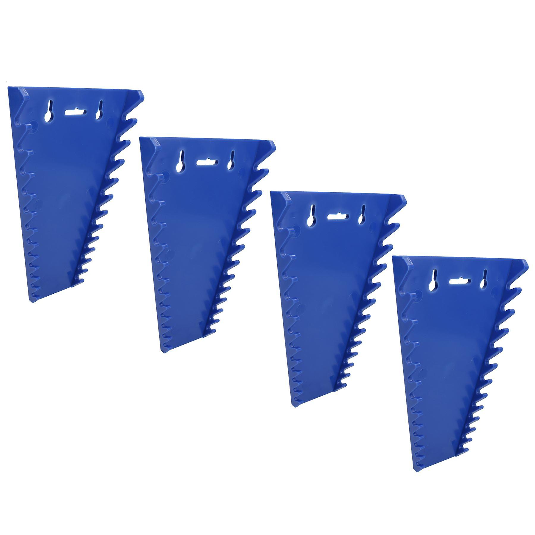 Blue Spanner Wrench Storage Rack Holder Hanger Organiser Tray 12 Spanners 4pc