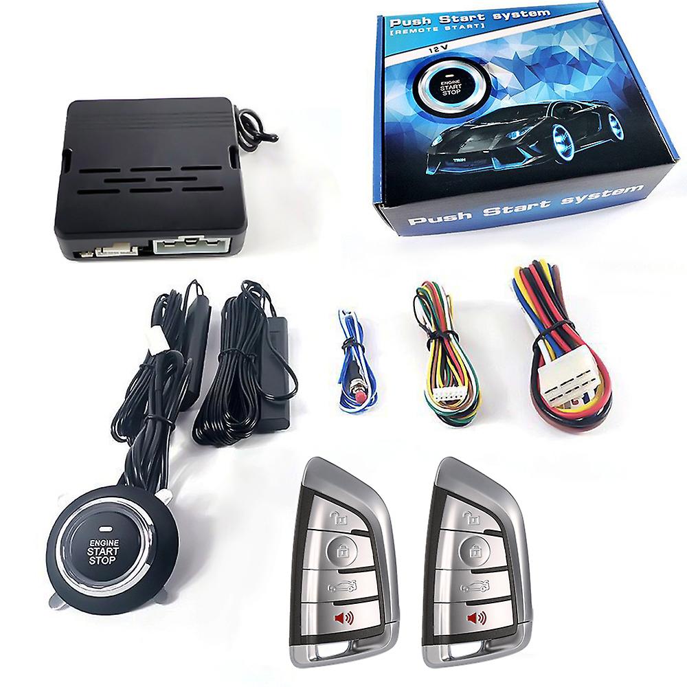 12v Car Engine Ignition Start Stop Button System Keyless Entry Push Start System Car Alarm With Remote Starter Car Accessories