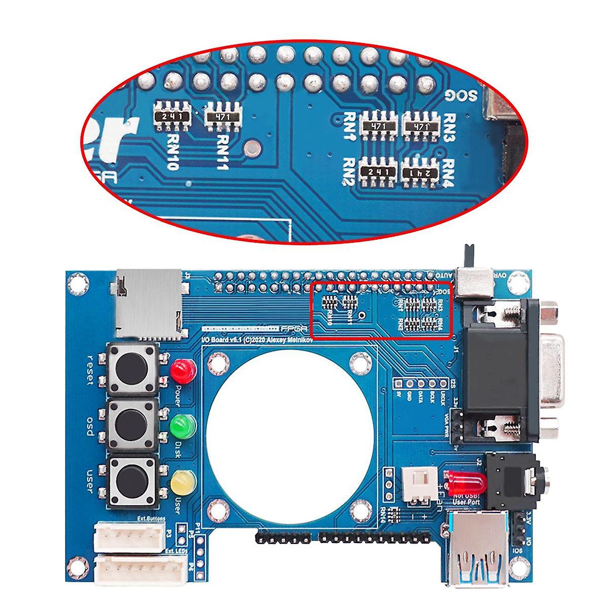 For Mister Fpga Io Analog Board V6.1 With For Noctua Fan For Terasic