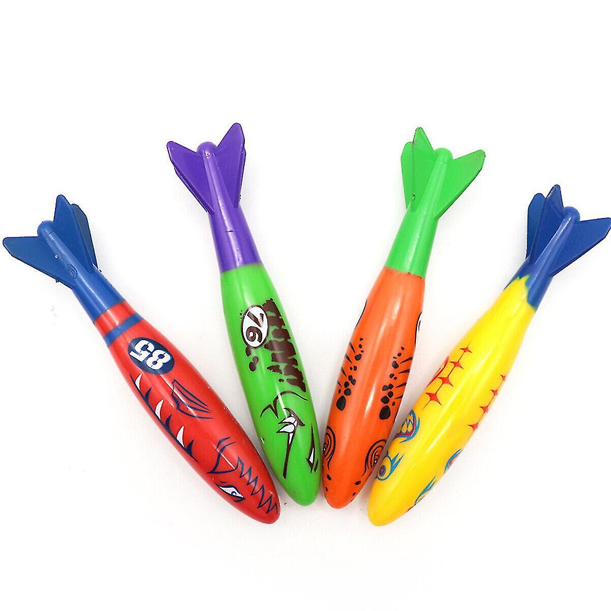 4x الغوص تحت الماء اللعب صاروخ طوربيد رمي حمام السباحة لعبة لعبة الاطفال