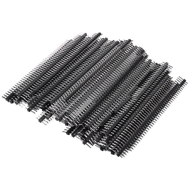 100Pcs Male Header Pins, Straight Single Row 40 Pin 0.1 Inch (2.54mm) Male Pin Header Connector Pcb Board Pin Connector Electron