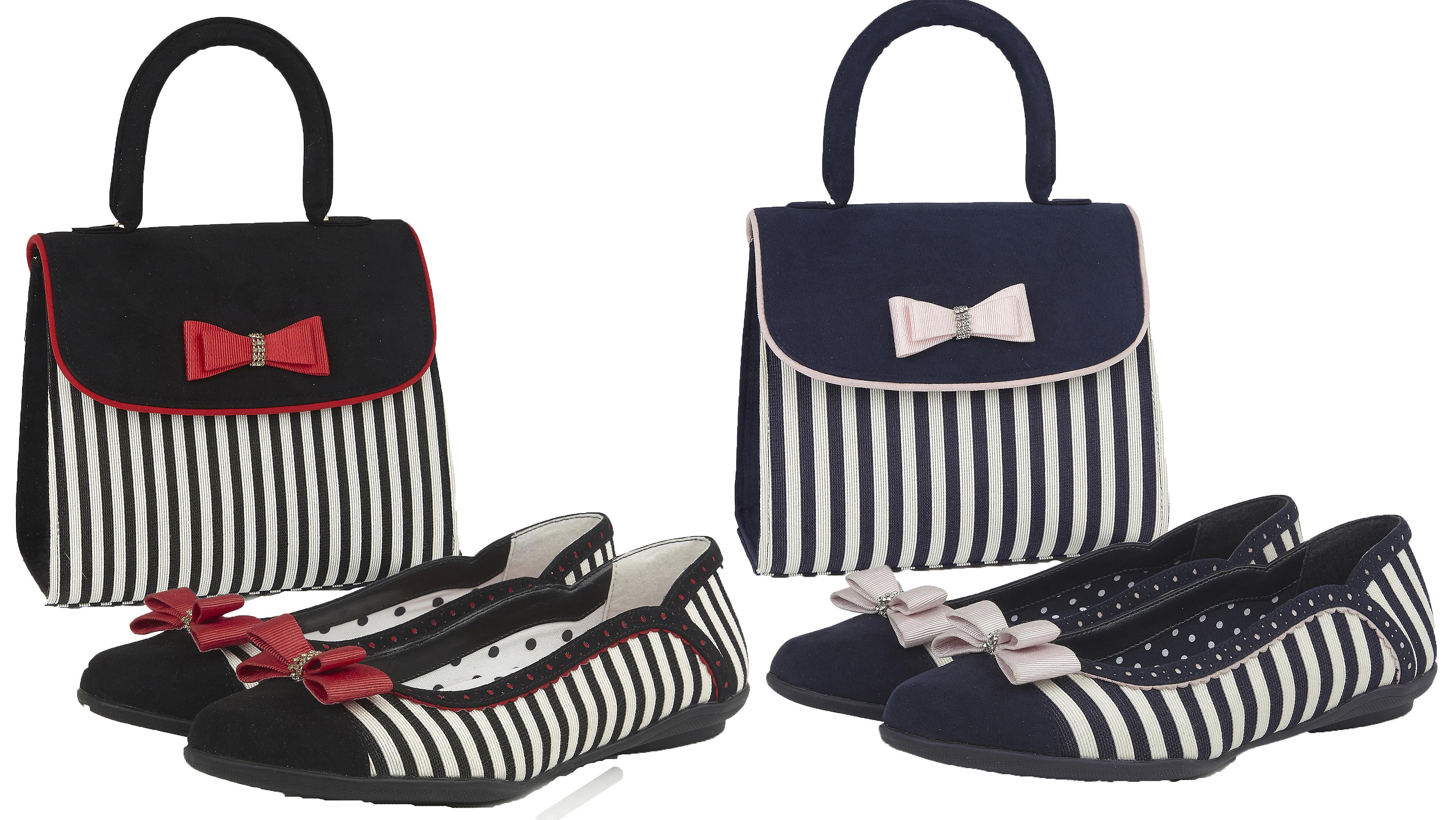 Ruby Shoo Women's Lizzie Ballerina Pumps & Matching Banjul Bag