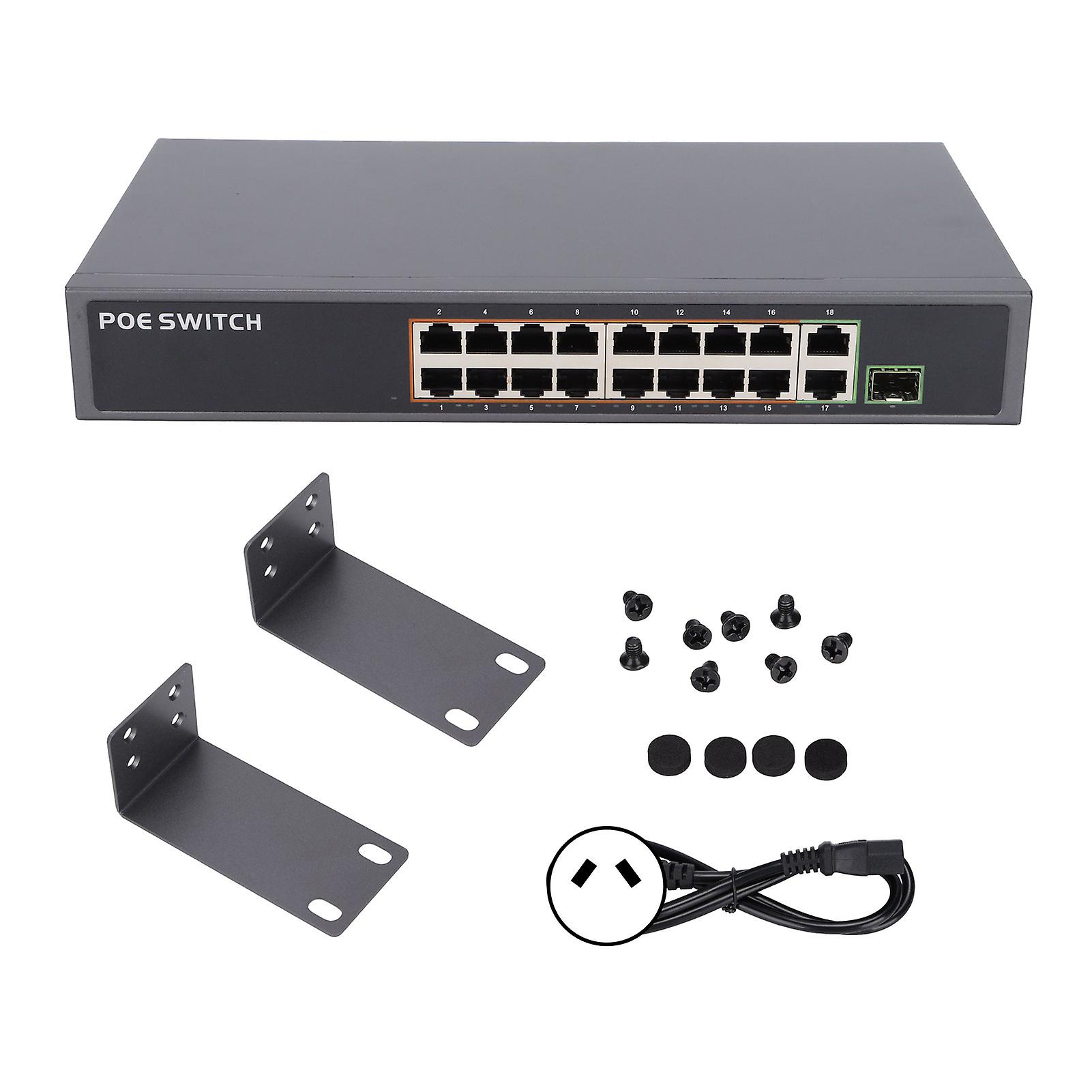 POE Switch Power Green Technology Automatic Detection Aluminum Alloy Ethernet Switch 100240V