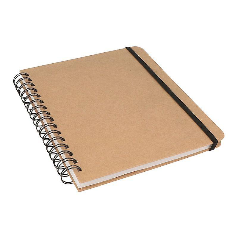 Squared kraft notebook with spirals