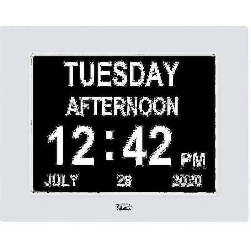 Digitale dementie klok kalender klok dag datum klok groot display grote duidelijke unabbreviated tijd en datum