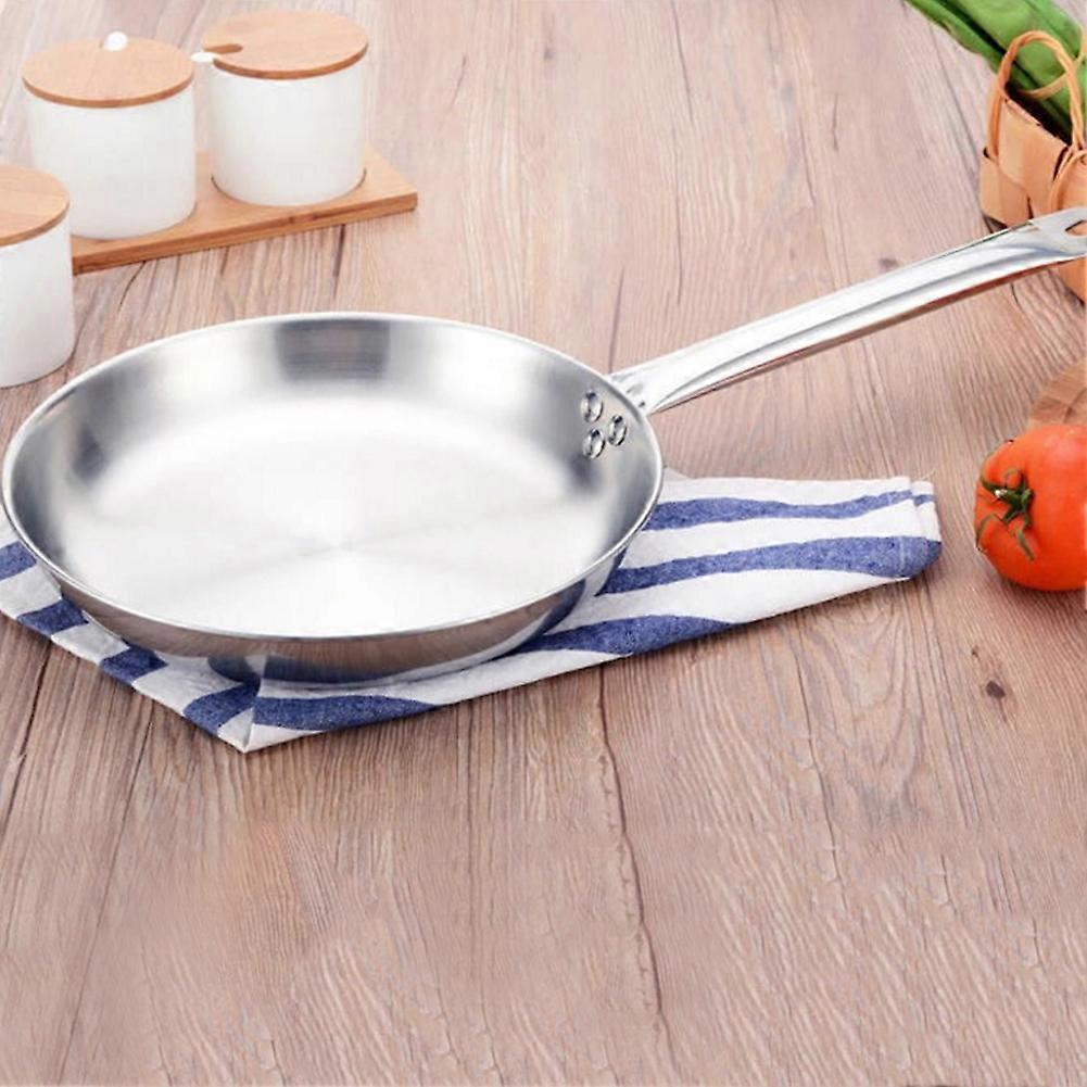 Extra Thick Stainless Steel Non-Stick Coating Pan with Helper Handle Saute and Frying Pan A-B