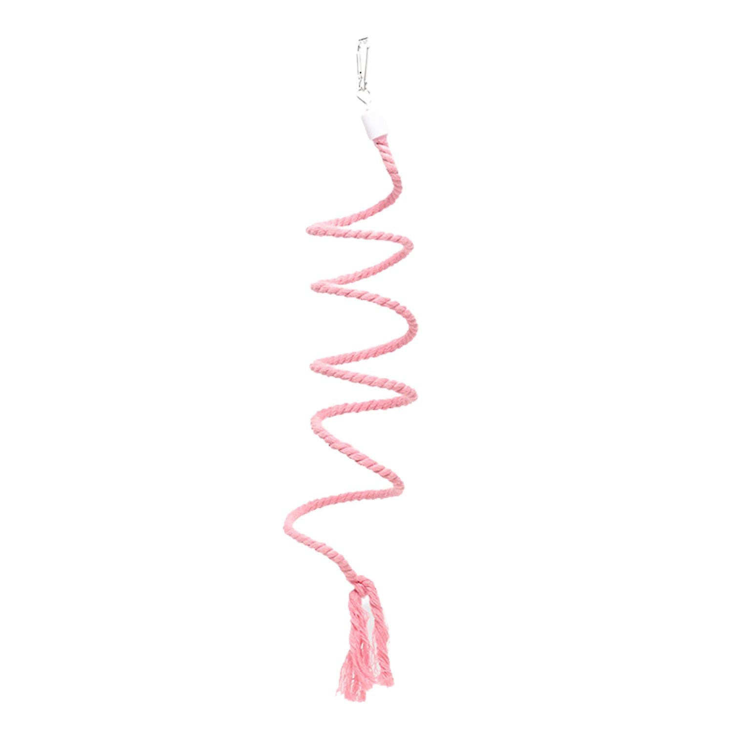 Parrot Climbing Toy Spiral Shape Bite Resistant Bright Color Tassel Design Wear-Resistant Relieve