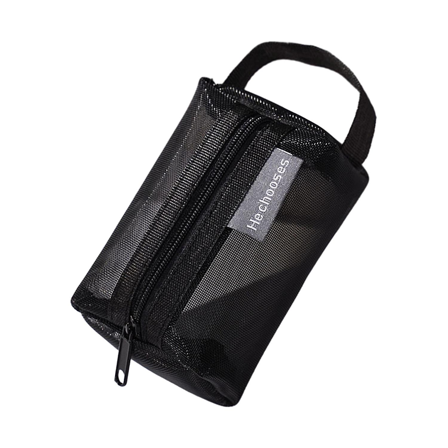 Storage Bag Convenient Zippered Nylon Mesh Coin Wallet Multifunctional Organizer Bag for Home Travel