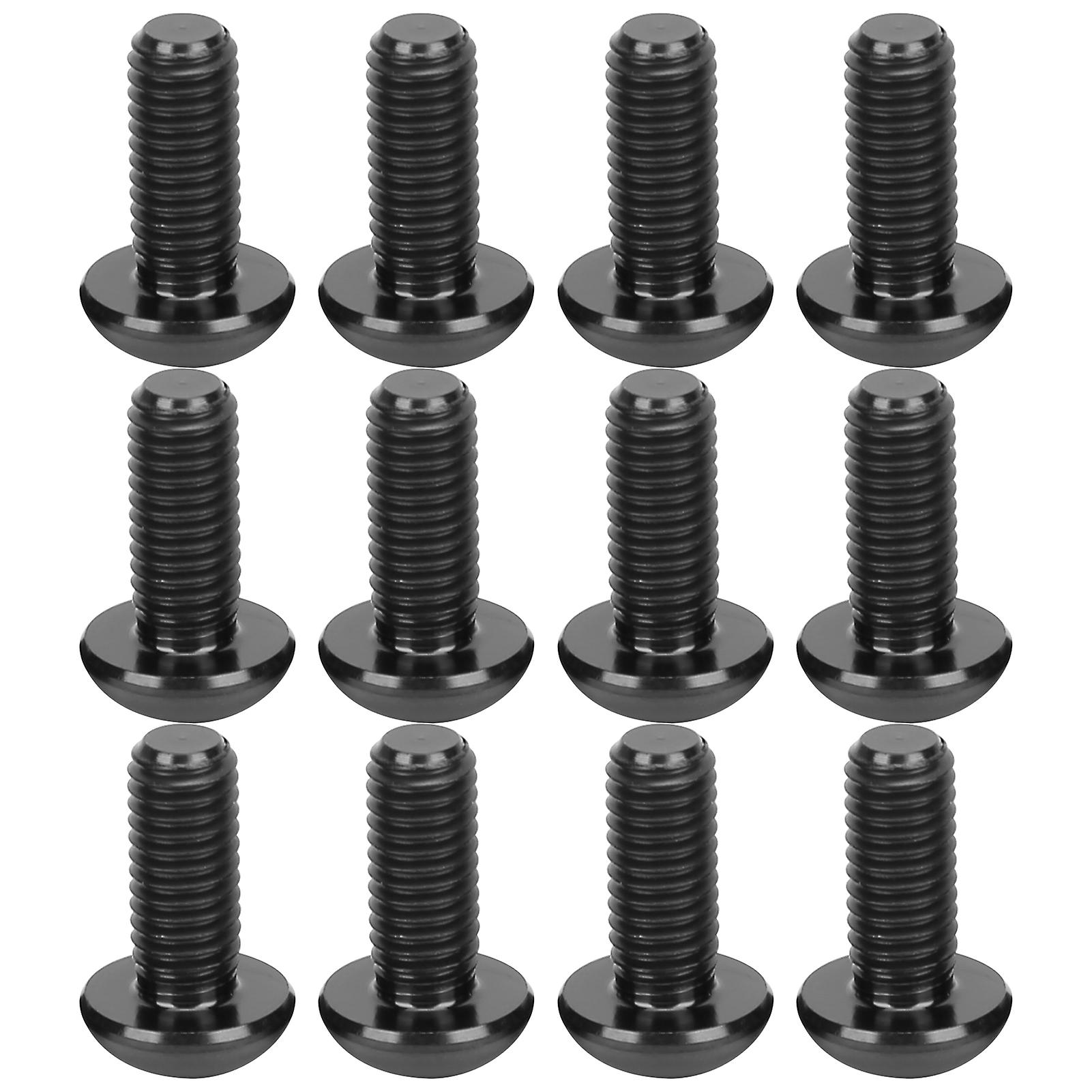Qukaim Bike Accessory Titanium Alloy Disc Brake Rotor Screws M5x12mm, 12-Pack, BlackBike Accessory