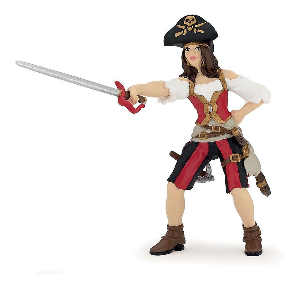 Papo pirates and cosairs lady pirate toy figure, three years and above, multi-colour