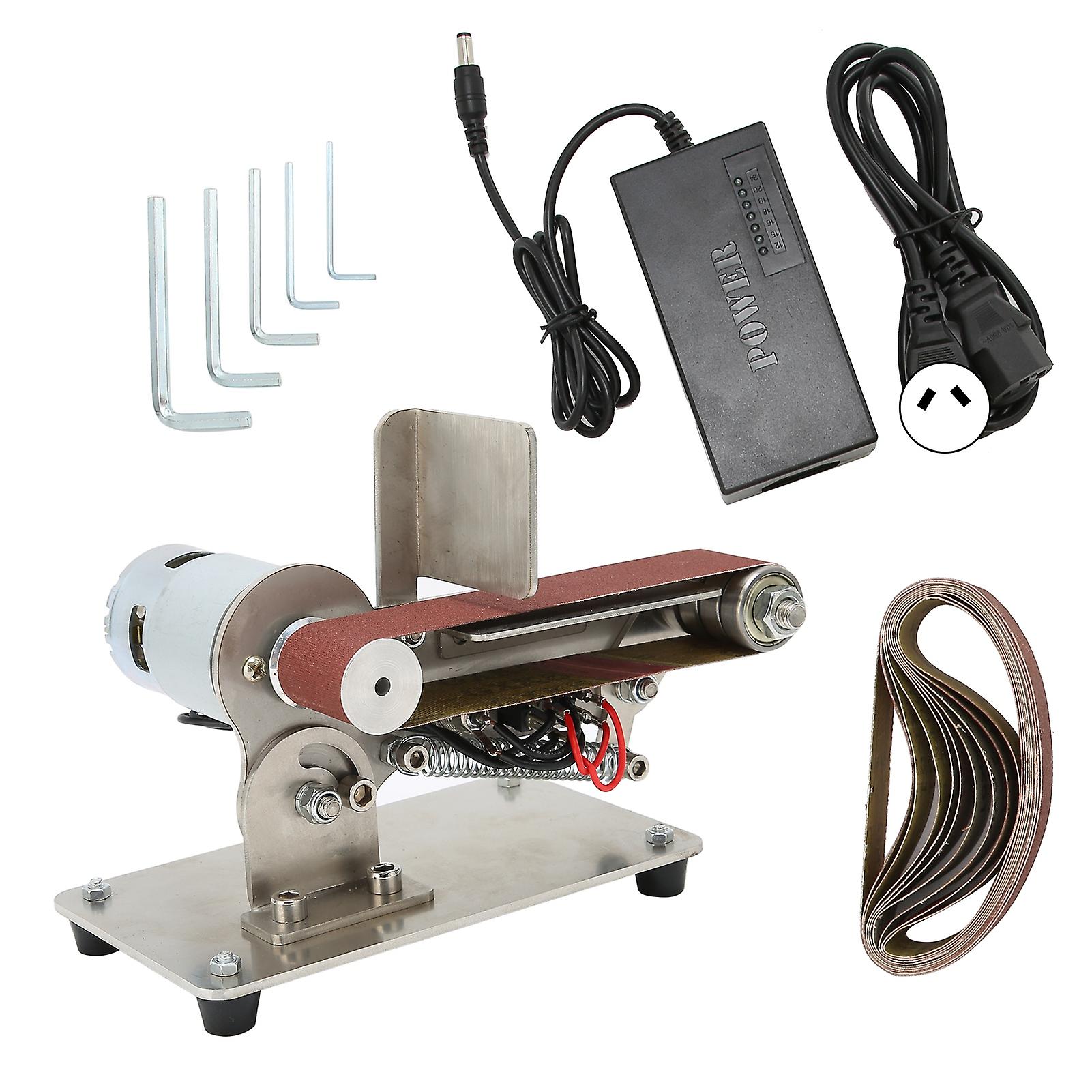 Mini Adjustable Electric Belt Sander Grinding Polishing Machine AC 110-240V for DIY AU Plug 775 (100W)