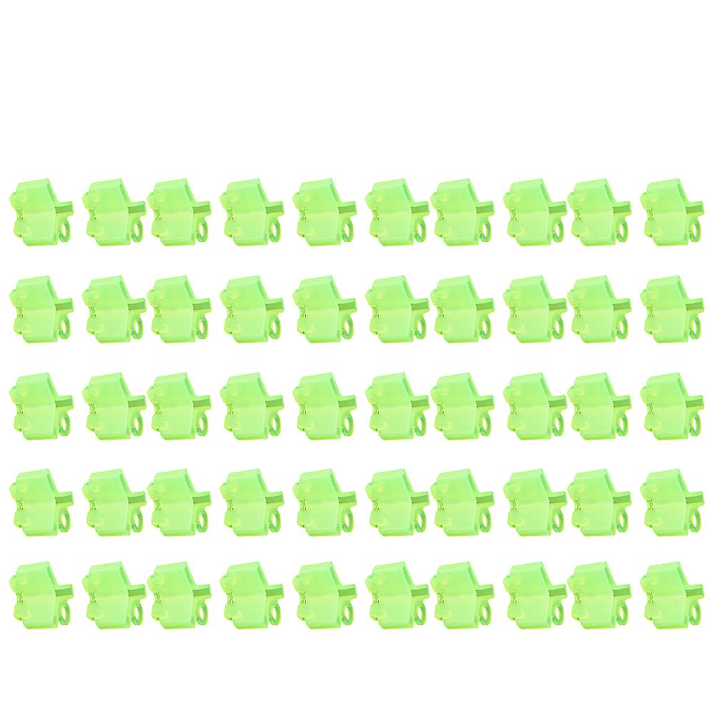 50PCS Treble Hook Protective Casing Polyethylene Safety Cover Fluorescent Green Bonnets