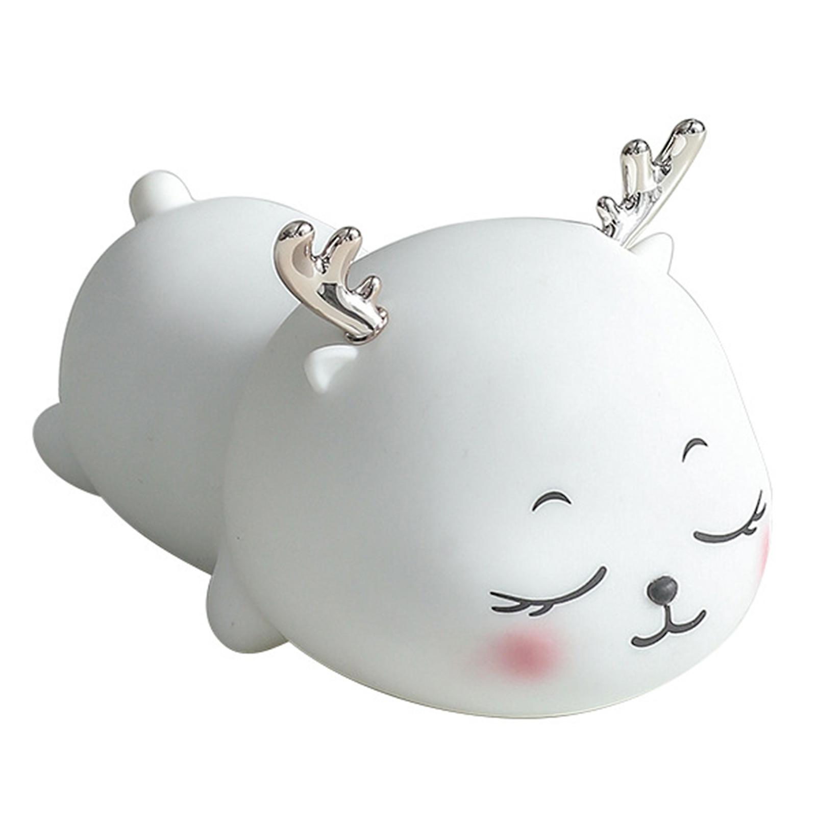 Cute Deer Sleeping Lamp Silicone Night Light