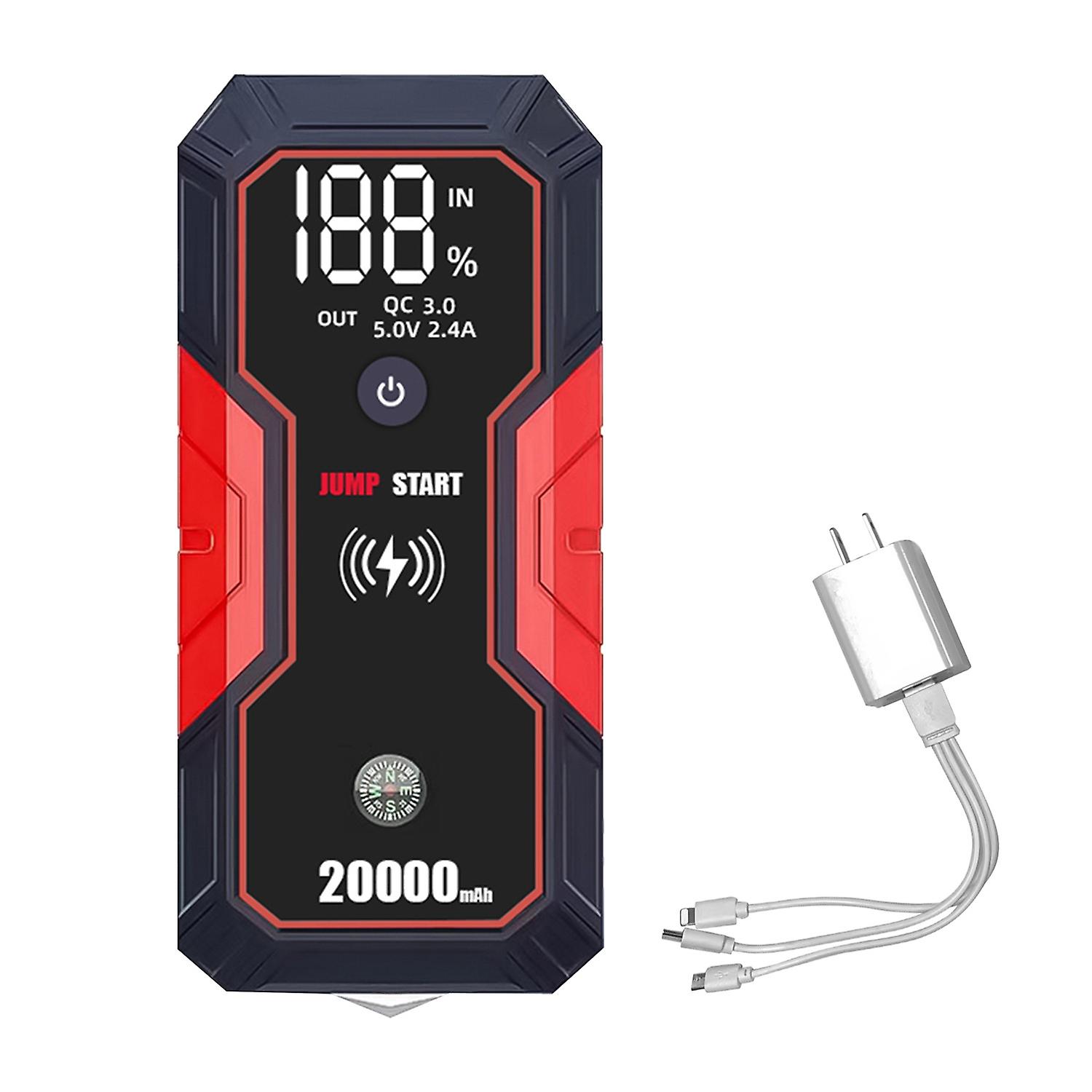Portable Car Jump Starter 20000mAh 12V Car Battery Starter(up to 5.0L Gas, 3.5L Diesel Engines),USB