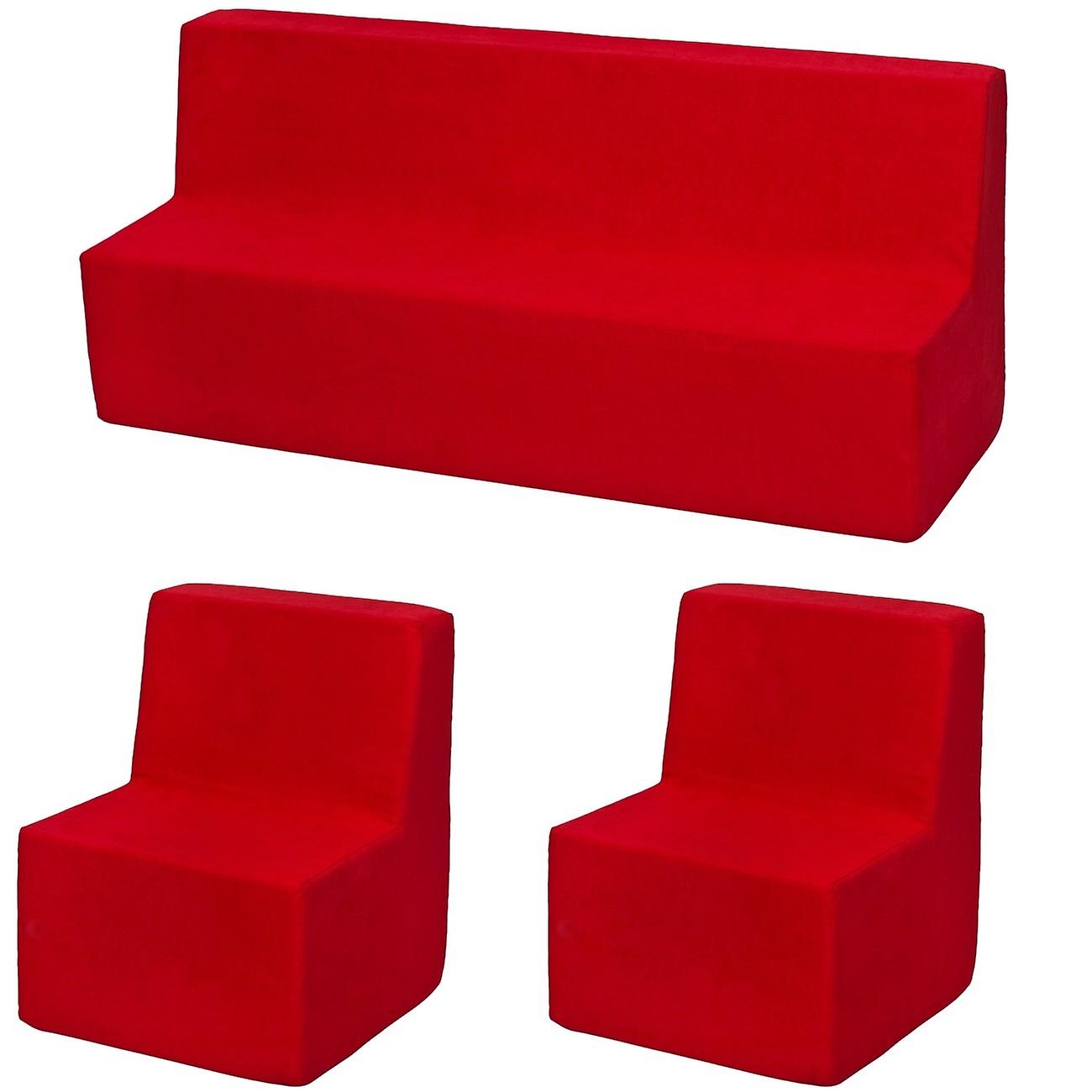 Schaummöbel Set Kleinkind verlängert rot