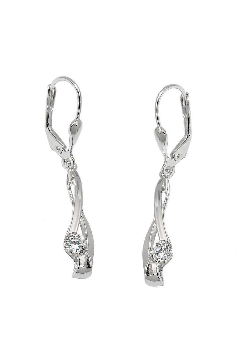 Earring Leverback Zirconias Silver 925 - Gl93594